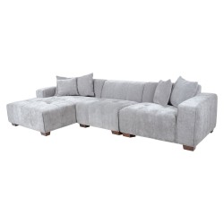 Corner sofa DAHLIA LC, light grey