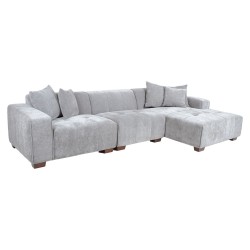 Corner sofa DAHLIA RC, light grey