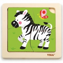 VIGA Handy Wooden Zebra Puzzle