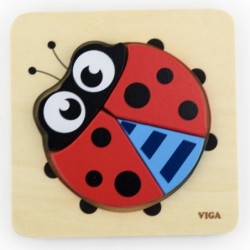 VIGA The first wooden Puzzle of a baby Biedronka