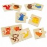 VIGA Wooden Puzzle Feed the Pet What Animals Eat Puzzle