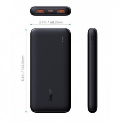 AUKEY PB-N73s Slim Power Bank 10000mAh PD 3.0 QC 3.0 4xUSB 20W Black