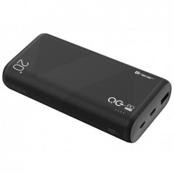 TRACER TRABAT47094 Powerbank External battery 20000 mAh 1x USB-C PD 20W 1x USB QC 3.0 Black