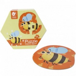 CLASSIC WORLD Wooden Insect Puzzle Puzzle For Children 6 Pictures 24 pcs.