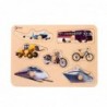 CLASSIC WORLD Wooden Puzzle for Children Vehicles Transport Match the Shapes 9 pcs.