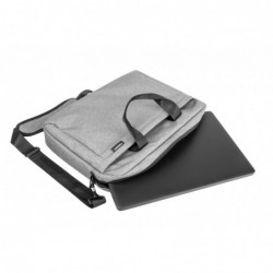 NATEC Mustela notebook case 39.6 cm (15.6") Messenger case Grey