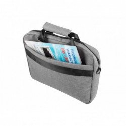 NATEC Mustela notebook case 39.6 cm (15.6") Messenger case Grey