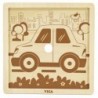 VIGA Handy Wooden Puzzle Car Auto 9 elements