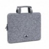 RIVACASE Anvik 13.3" Laptop sleeve, light grey, with handle, waterproof material, plush interior, back pocket for