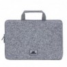 RIVACASE Anvik 13.3" Laptop sleeve, light grey, with handle, waterproof material, plush interior, back pocket for