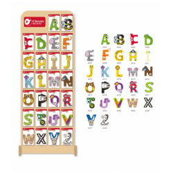 Set of Wooden Letters + Display 70 elements