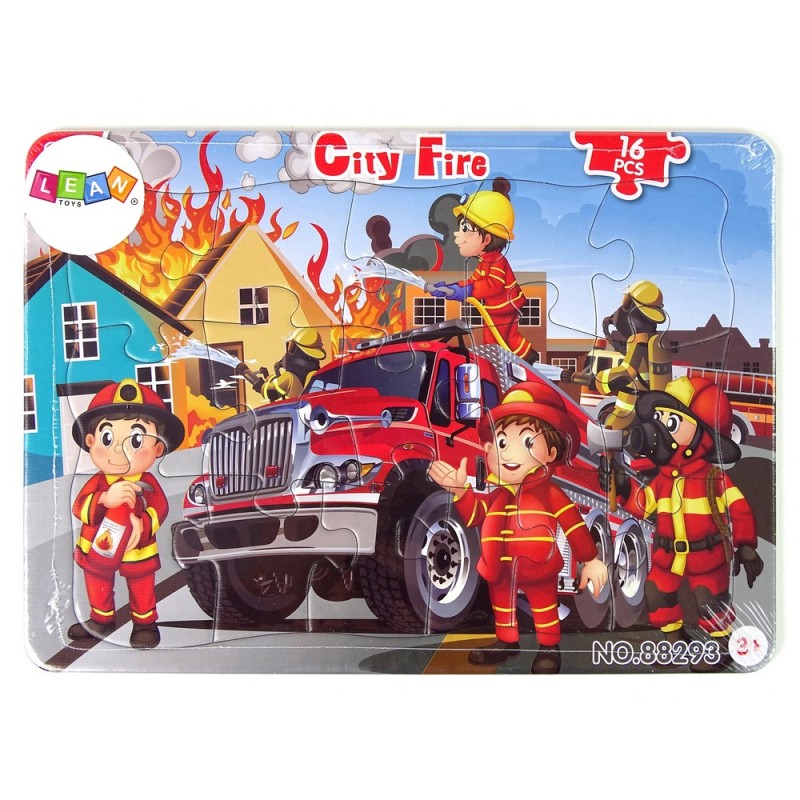 Educational Puzzle Fire Brigade Jigsaw Puzzle 16 Pieces