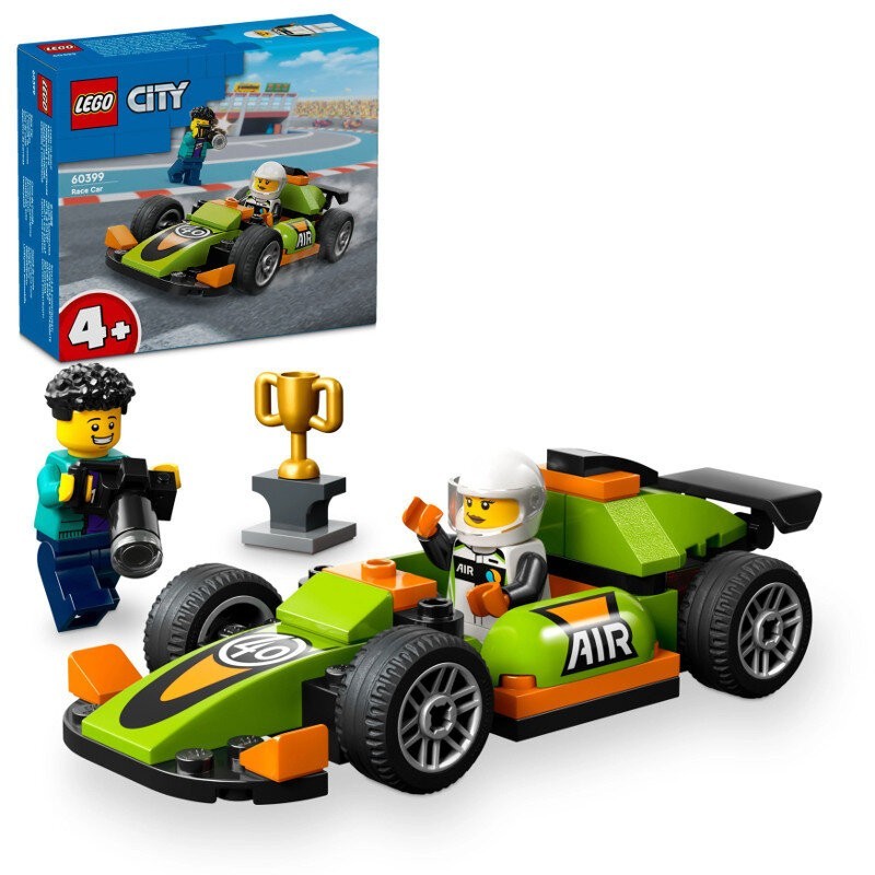 LEGO CITY Bricks Green Race Car 56 Pieces 60399