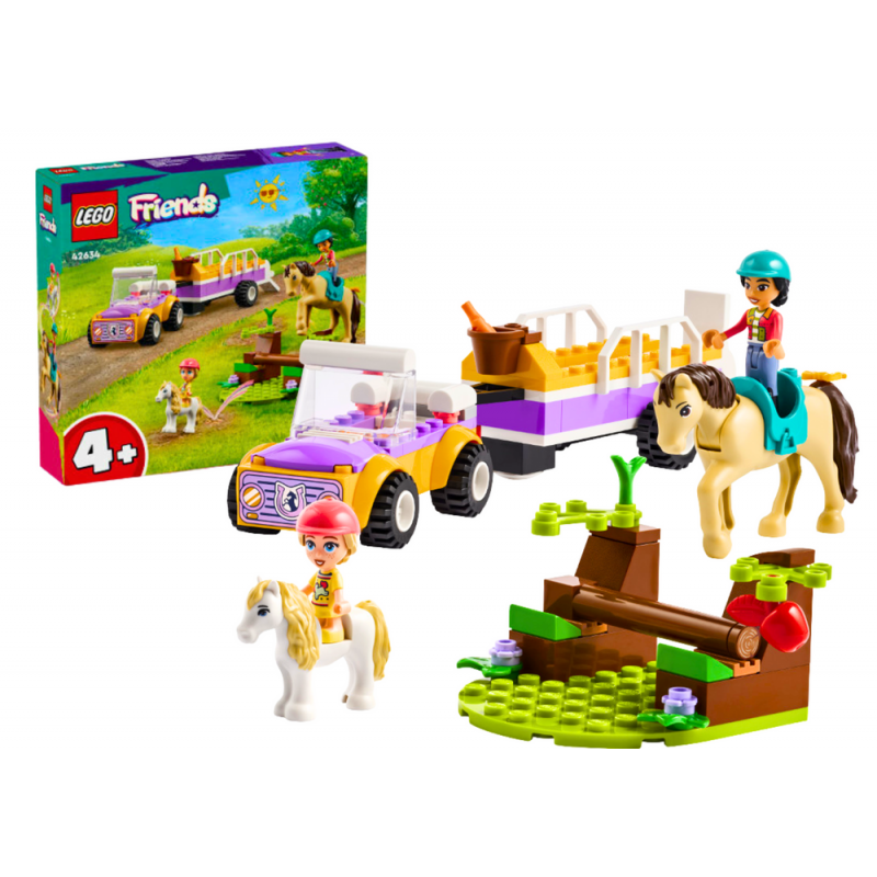 LEGO FRIENDS Bricks Horse and Pony Trailer 105 Pieces 42634