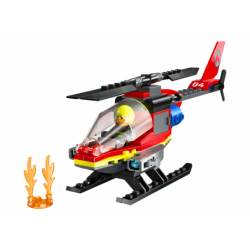 LEGO CITY Bricks Fire Rescue Helicopter 85 Pieces 60411