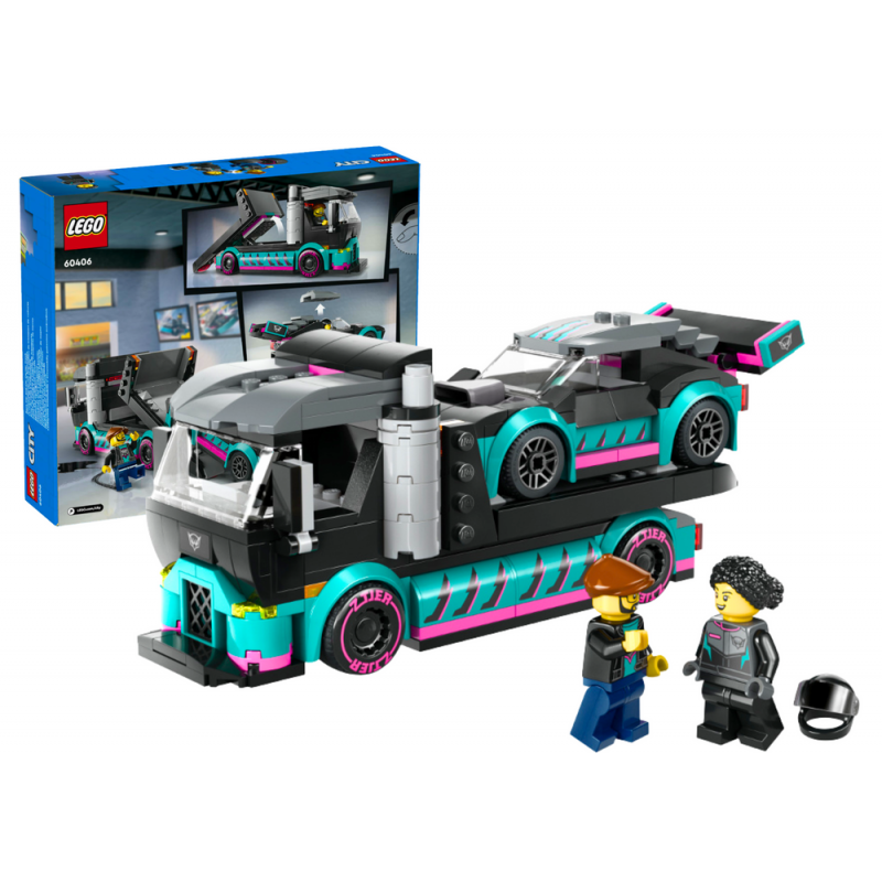 LEGO CITY Bricks Race Car and Tow Truck 328 Pieces 60406