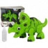 Interactive Dinosaur Triceratops Steam Water Sound Green