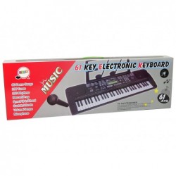 Keyboard With Microphone Musical Instrument Black