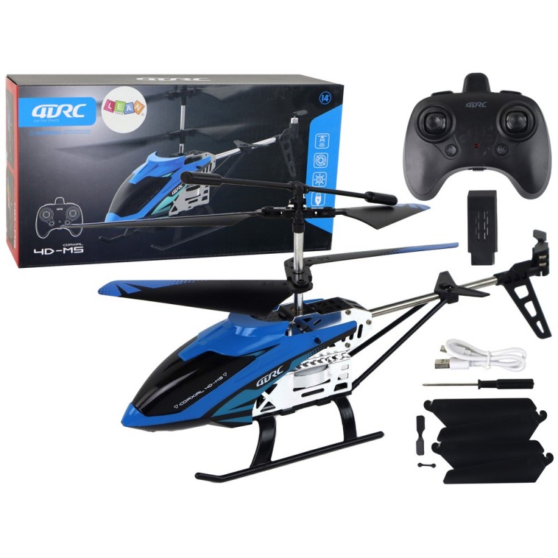 Aluminum RC Helicopter 2.4G Blue 15 Minutes Flight