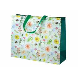 Gift Bag Flowers Green 44.5cm x 35.5cm x 15cm