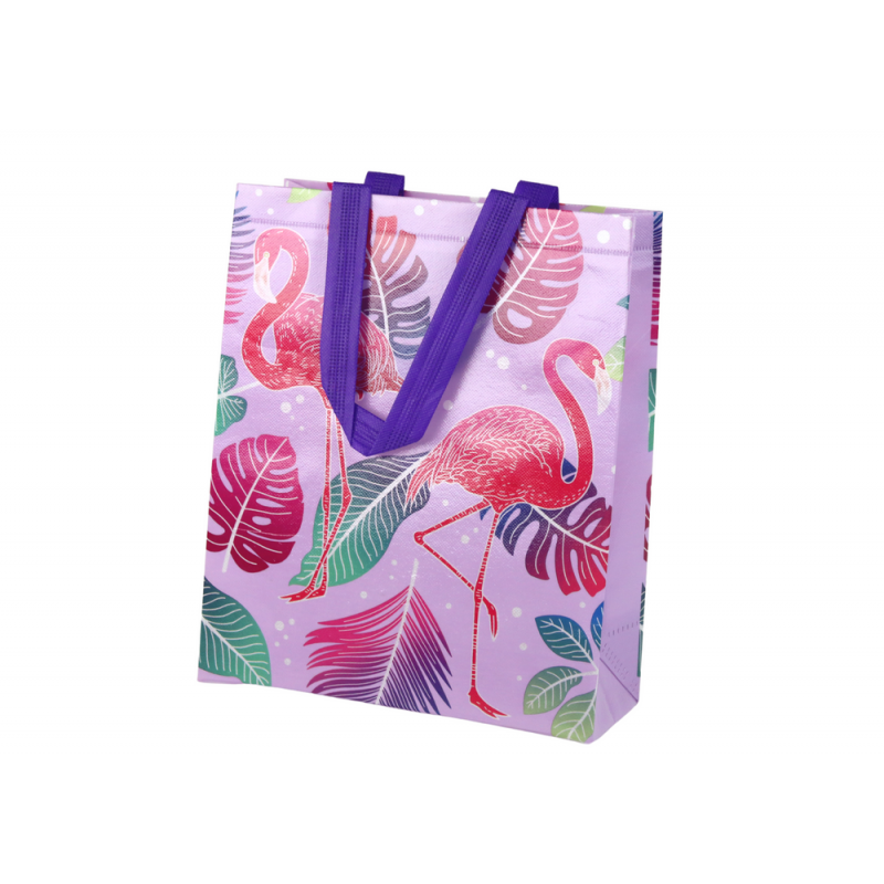 Flamingos Gift Bag Purple 30.5cm x 24.5cm x 10cm