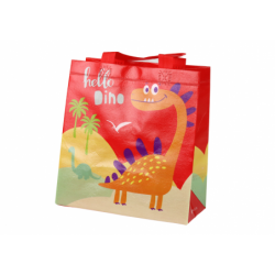 Dinosaur Gift Bag Red 23cm x 21.5cm x 11cm
