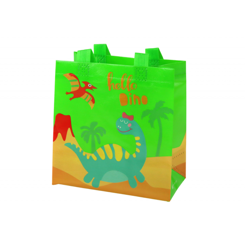 Dinosaur Gift Bag Green 23cm x 21.5cm x 11cm