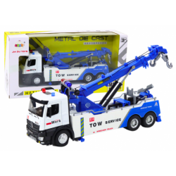 Truck With Crane Two Metal Hooks White And Blue Lights Sounds
