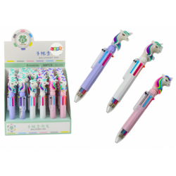 Multicolor Unicorn Automatic Pen 6 Colors Mix