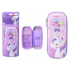 Unicorn Pencil Case 3D Foldable Purple 23x10x5 cm