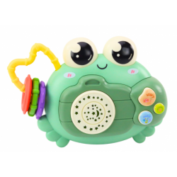 Crab Camera Rattle Projector Battery Operated Sounds Green