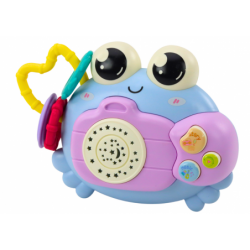 Crab Camera Rattle Projector Battery Operated Sounds Blue