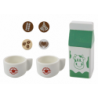 Wooden Coffee Machine AGD Milk Cup Set