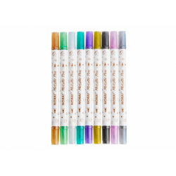 Metallic Markers Colored Markers Double-sided Set of 10 pcs.