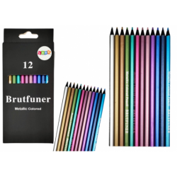 Metallic Pencils Round Soft Metallic Set of 12.