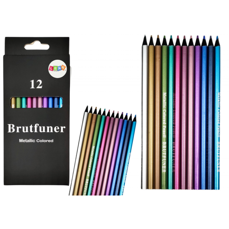 Metallic Pencils Round Soft Metallic Set of 12.