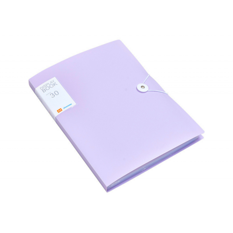 Plastic Folder with Elastic Band 30 Pcs Purple A4