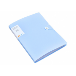 Plastic Folder with Elastic Band 30 Sheets Blue A4