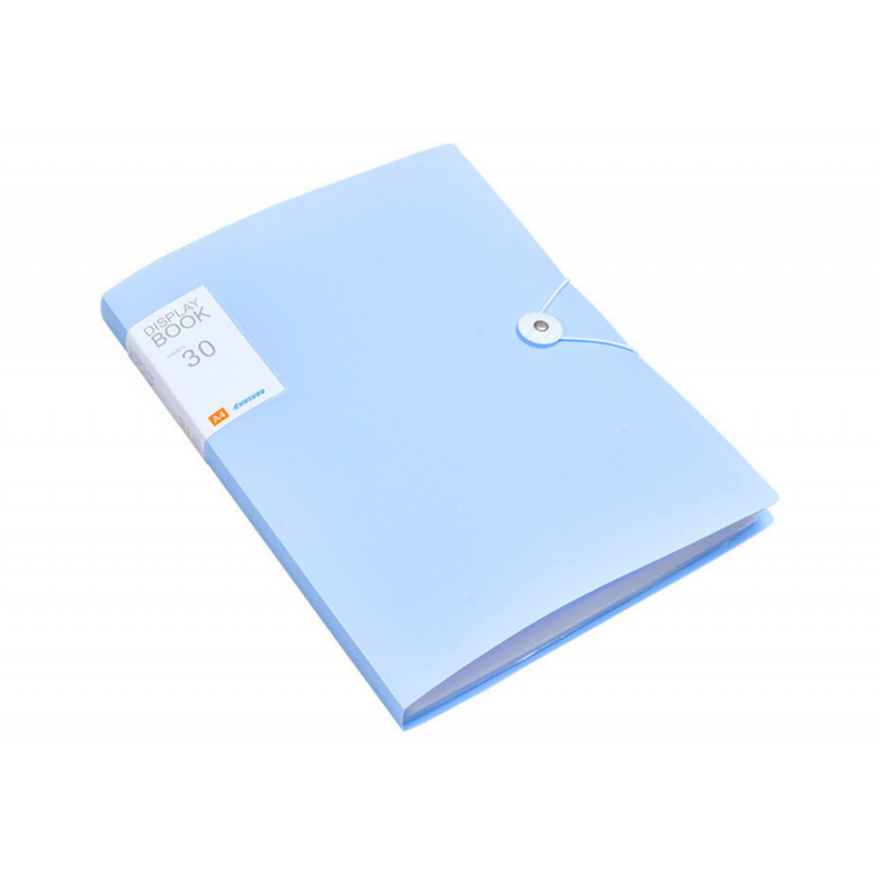 Plastic Folder with Elastic Band 30 Sheets Blue A4