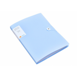 Plastic Folder with Elastic Band 30 Sheets Blue A4