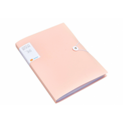 Plastic Folder with Elastic Band 30 Sheets Pink A4