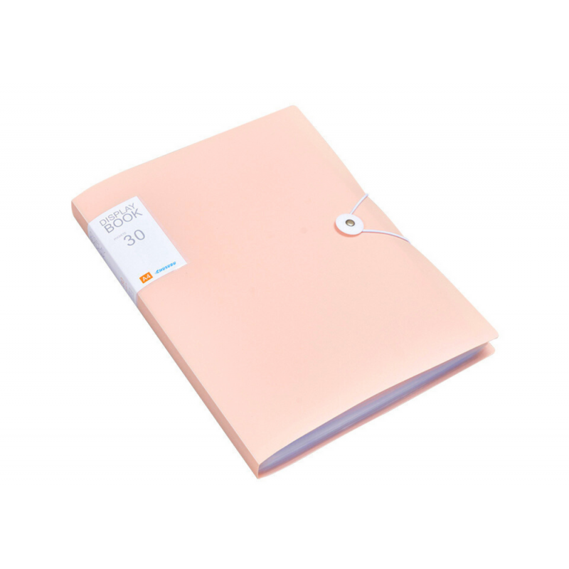 Plastic Folder with Elastic Band 30 Sheets Pink A4