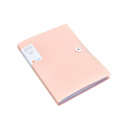 Plastic Folder with Elastic Band 30 Sheets Pink A4
