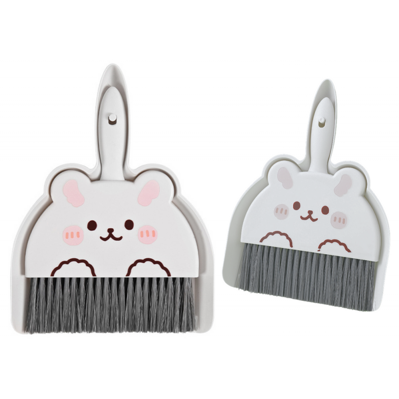 Desk Cleaning Set White Bear Brush Spatula 2 pcs.