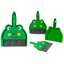 Green Frog Desk Cleaning Set Brush Spatula 2 pcs.