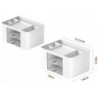 Desk Storage Organizer Drawers White