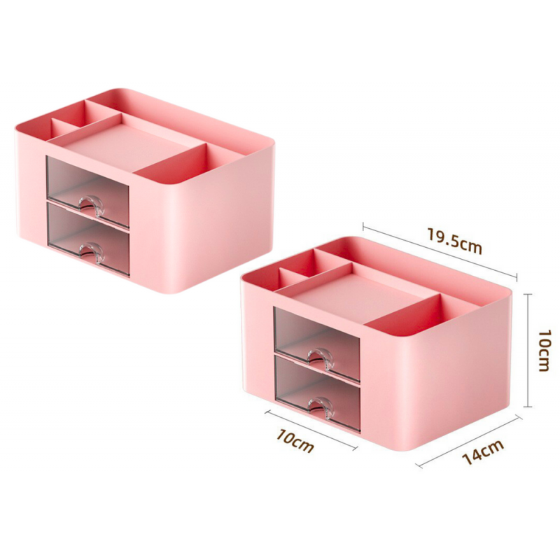 Desk Storage Organizer Drawers Pink