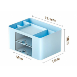 Desk Storage Organizer Drawers Blue