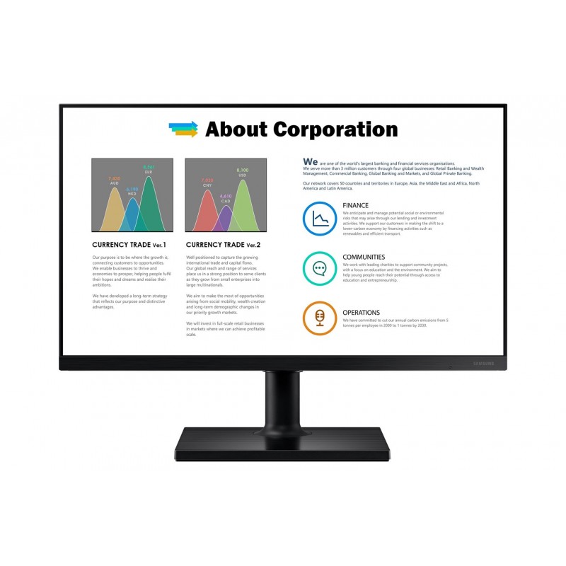 Samsung T45F computer monitor 68.6 cm (27") 1920 x 1080 pixels Full HD LED Black