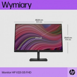 HP LED Monitor, TN (21.5") 1920 x 1080 px Full HD Black